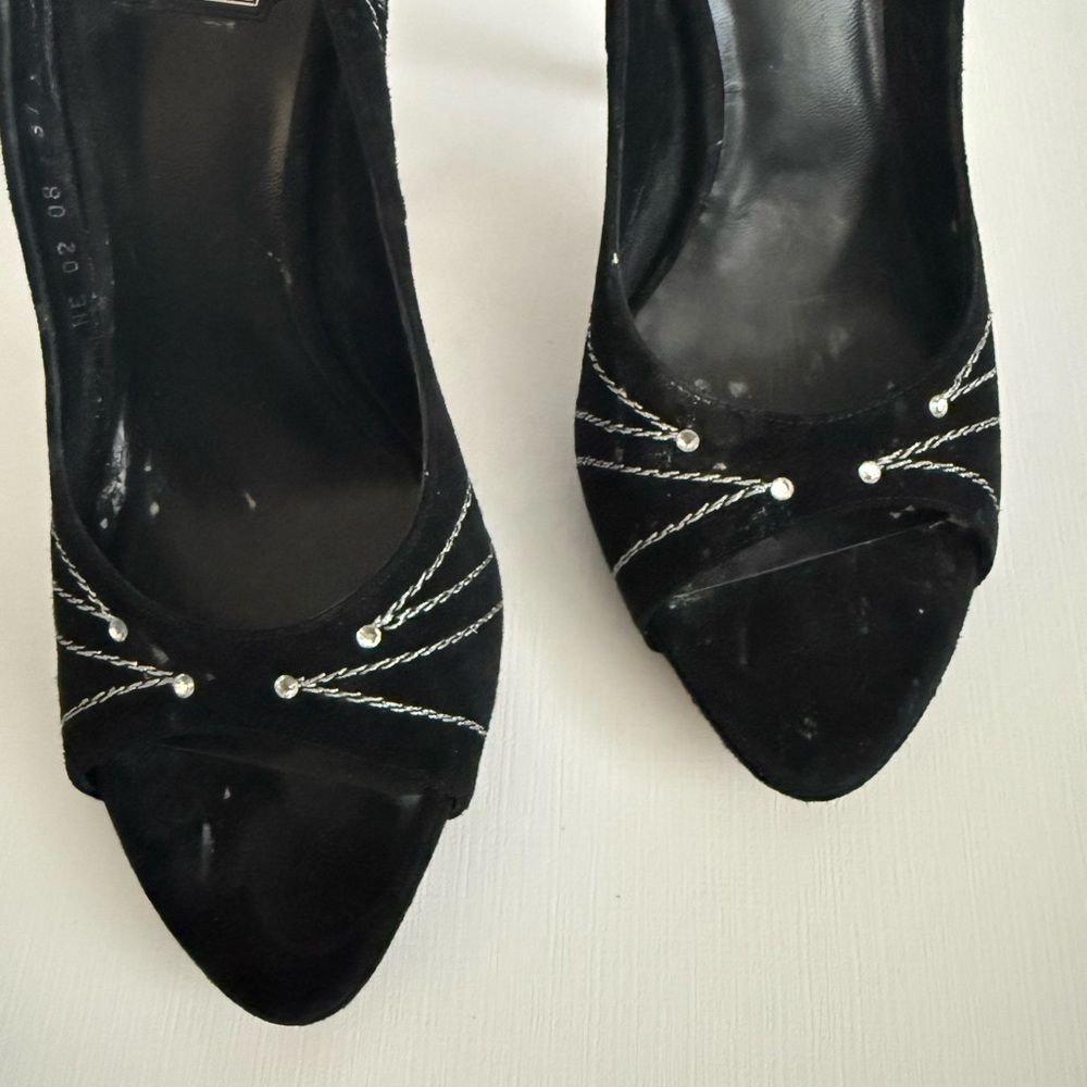 Vintage Christian Dior black velvet pumps - Picture 7 of 10